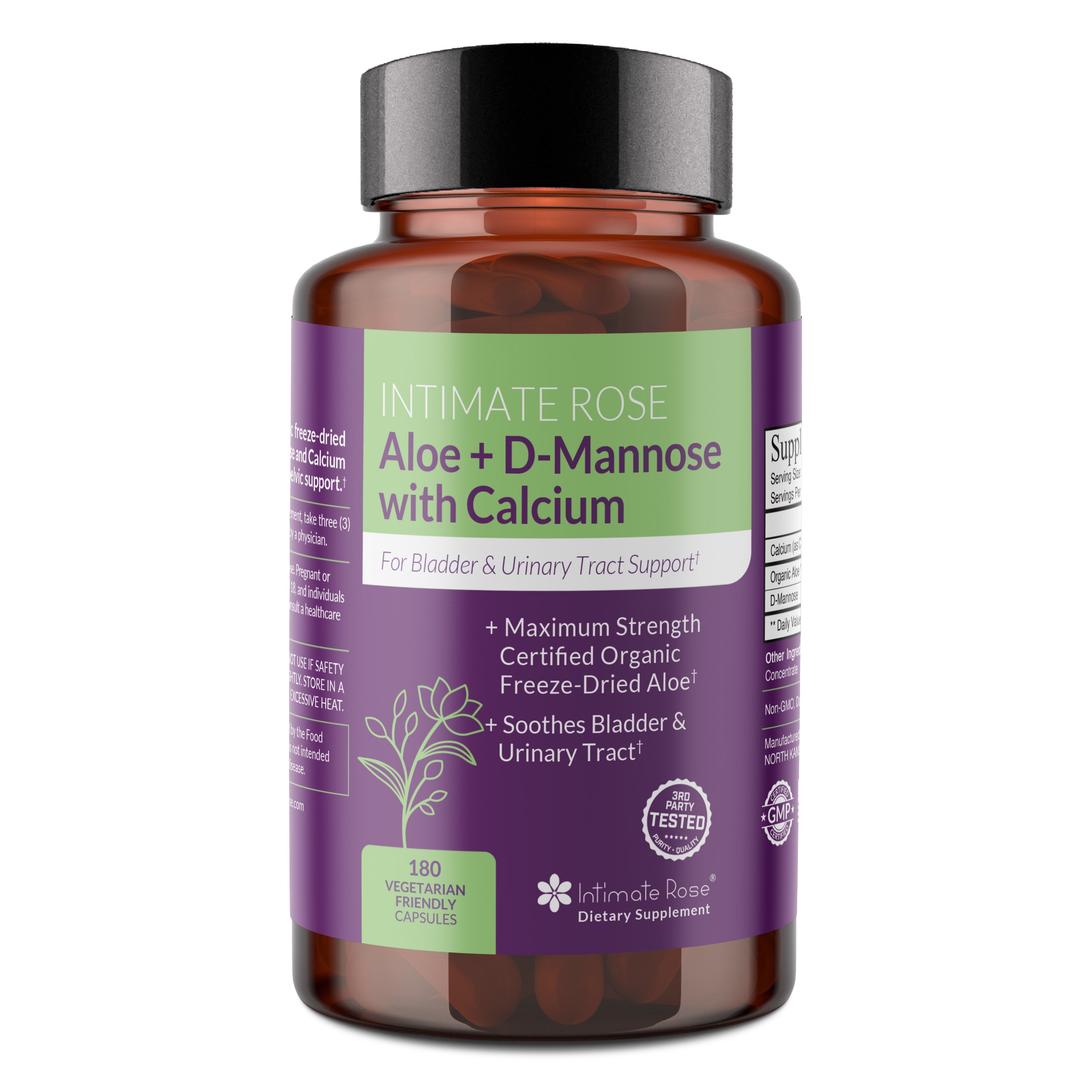 Freeze Dried Aloe Vera Supplement (Capsules) With D-Mannose and