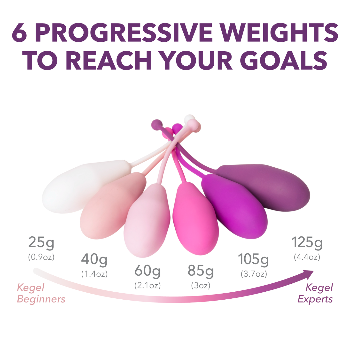 Kegel Weights Exercise System for Pelvic Floor Training Set of 6